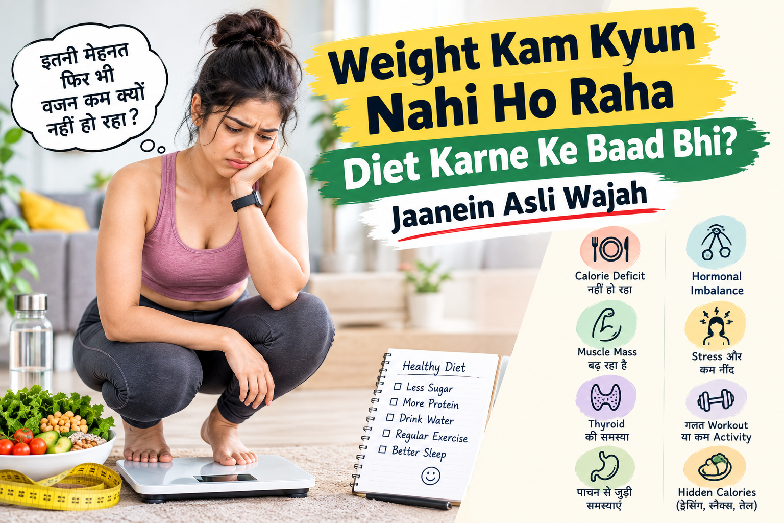 Weight Kam Kyun Nahi Ho Raha Diet Karne Ke Baad Bhi?